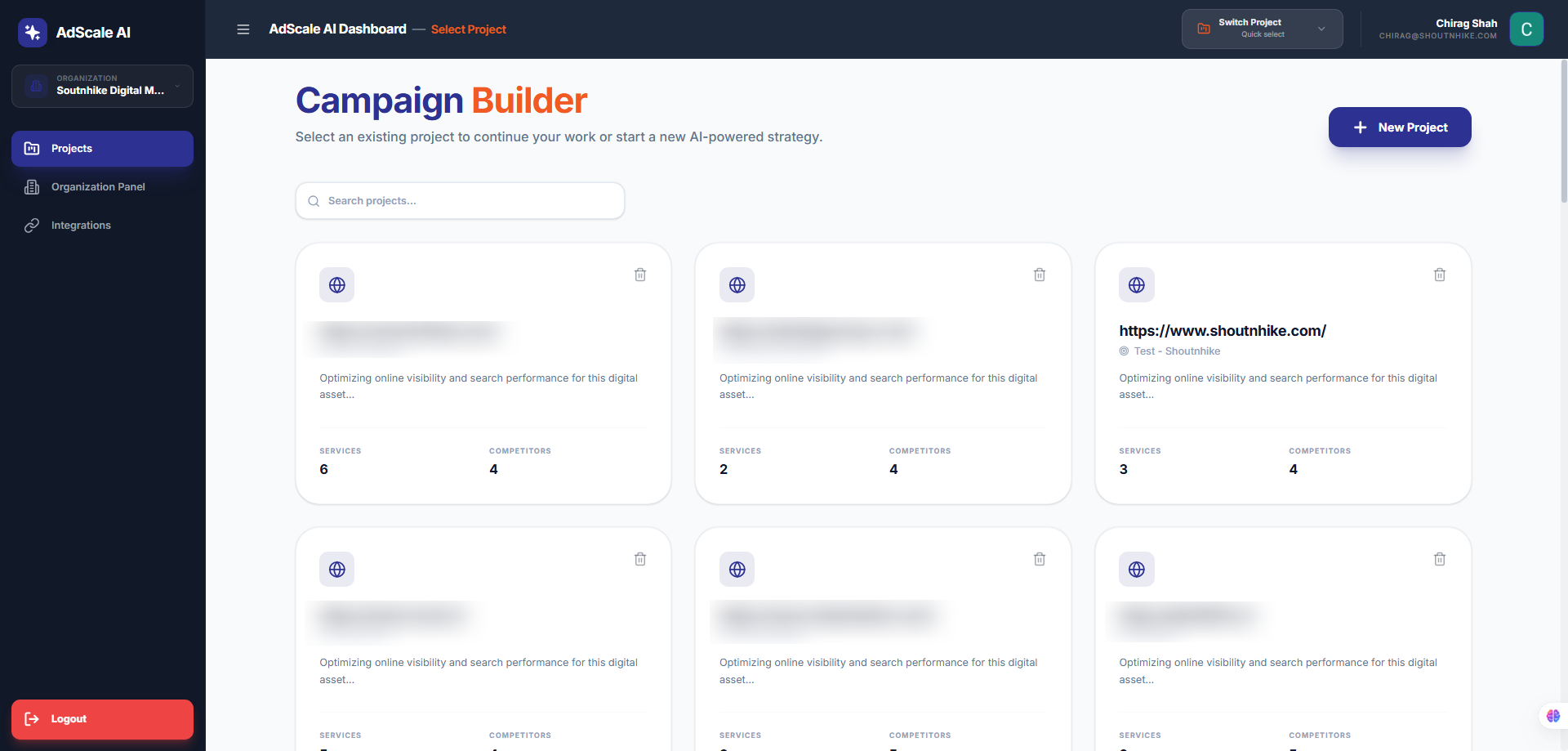 Google Ads Dashboard Screenshot